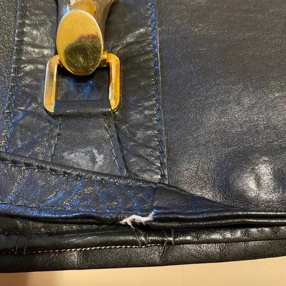 Vintage Genuine Leather Shoulder Bag Women - Great Condition - Very Elegant - Picture 12 of 16